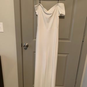 NWT Forever 21 ivory off shoulder jump suit size L